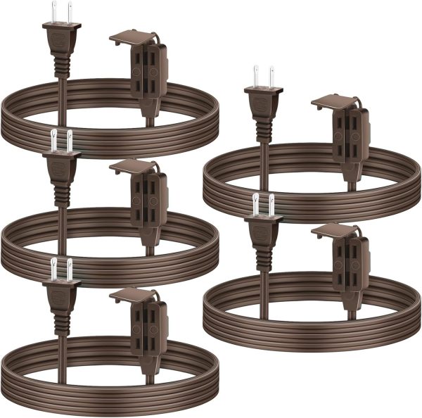 5 Pack Christmas Indoor Extension Cord 6 ft Extension Cord Outdoor with