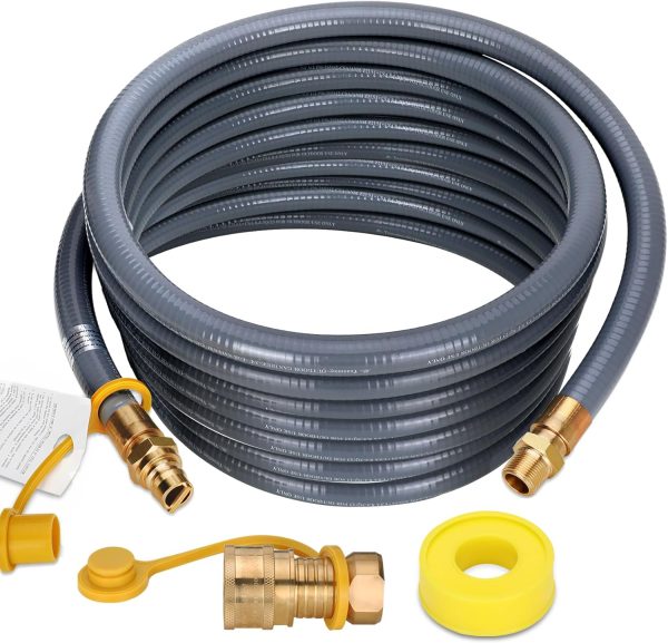 50FT 3/4" ID Natural Gas Hose with Quick Connect 3/4" ID Natural Gas Hose