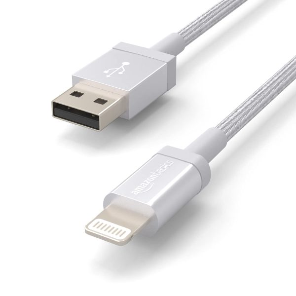 Amazon Basics USB-A to Lightning Charger Cable, Nylon Braided Cord, MFi - Image 3