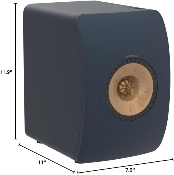KEF LS50 Meta Passive Bookshelf Speakers - Pair (Royal Blue) - Image 6