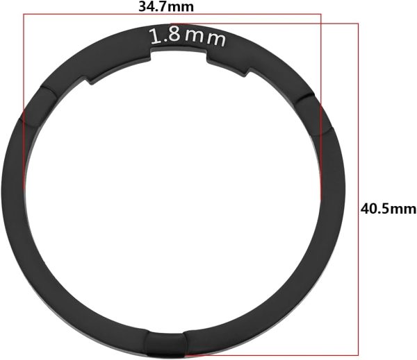 Create idea 2Pcs Bicycle Flywheel Cassette Spacer 1.8mm Flywheel Gasket - Image 4