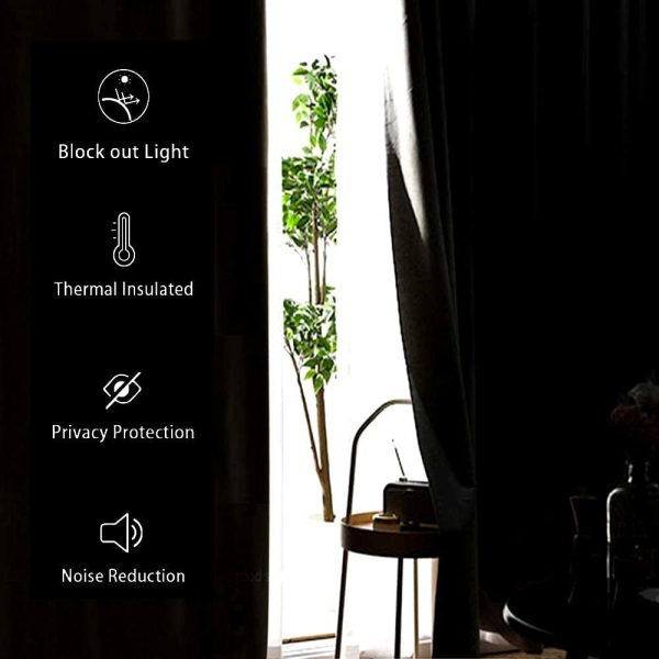 JIUZHEN Super Soft Grey Velvet Curtains 120 inch, Room Darkening Smooth - Image 6