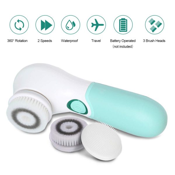 Facial Cleansing Brush Electric Facial Exfoliating Massage Brush with 3 - Image 4