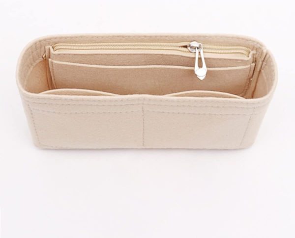 Lckaey purse organizer for baguette bag insert felt organizer 2090Beige-L - Image 6
