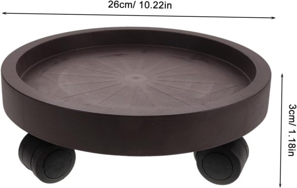 SUPVOX Pot Base Pot Stand Outdoor Square Plant Saucer Round Wheel Pots - Image 2