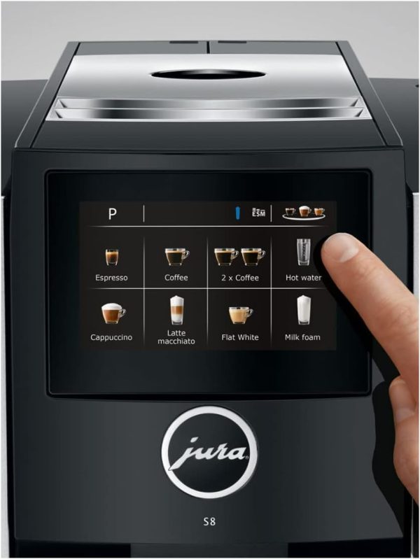 Jura S8 64 oz Water Capacity, 10 oz Bean Capacity, 15 Types of Drinks - Image 4