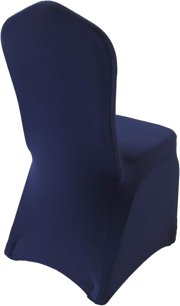 WELMATCH Navy Blue Spandex Chair Covers - 48 PCS Weddding Events Party - Image 2