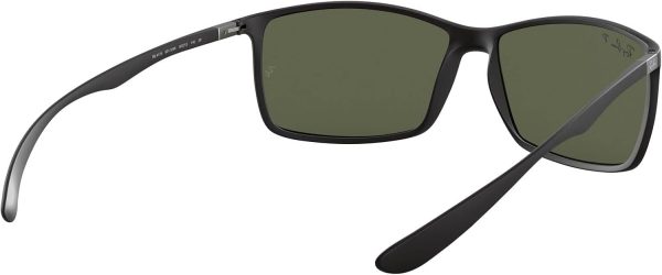 Ray-Ban Men's RB4179 Liteforce Square Sunglasses, Matte Black/Polarized - Image 9