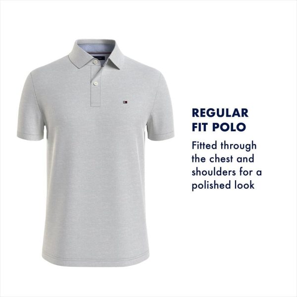 Tommy Hilfiger Men's Short Sleeve Moisture Wicking Stretch Polo Shirt with - Image 5