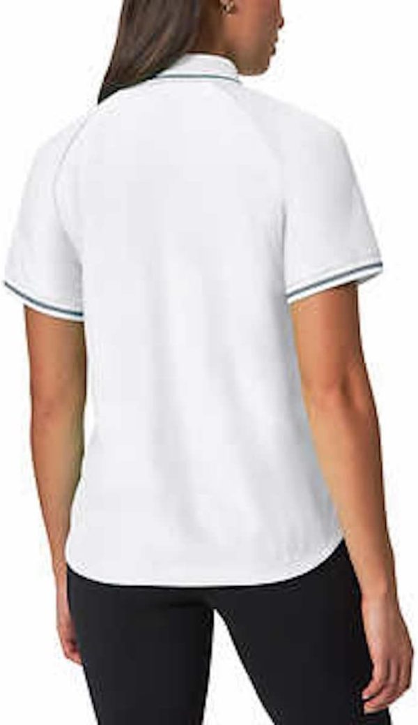 Mondetta Women's Active 1/4-Zip Short Sleeve Mesh Polo Shirt - Image 2