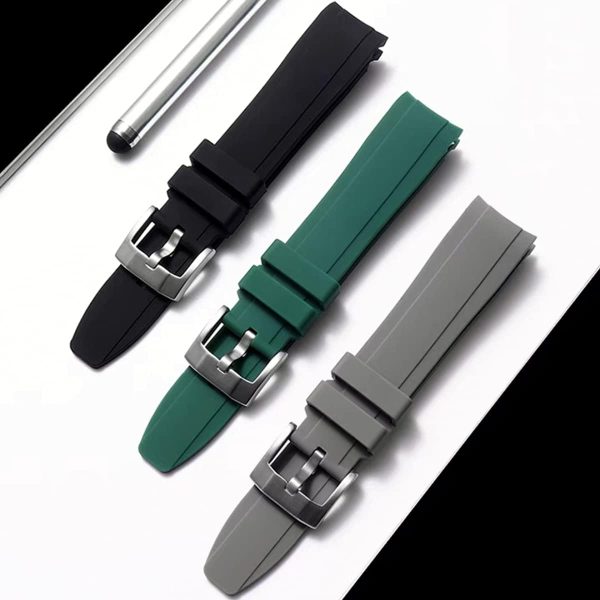 Dexter Top Grade Silicone Curved Lug End Watch Strap- Watch Bands For Men & - Image 8