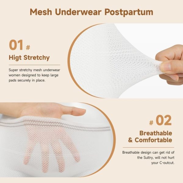 Disposable Mesh Panties 20 Count Mesh Postpartum Underwear Maternity - Image 3