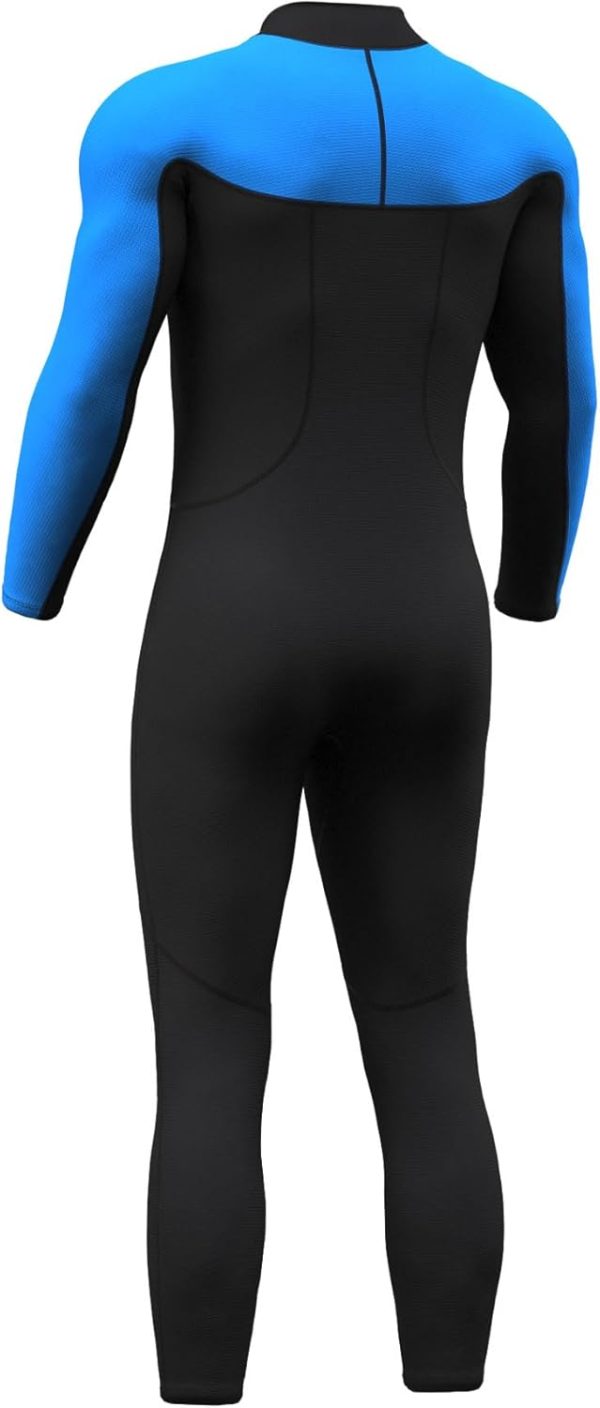 Hevto Men Wetsuits 3/2mm Neoprene Wet Suit Back Front Zip in Cold Water for - Image 2