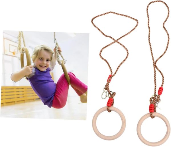 BESPORTBLE 1 Pair Indoor Fitness Ring Gymnastics Pole Climbing Frame - Image 8