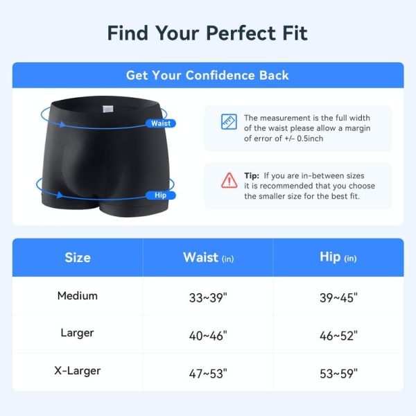 Incontinence Underwear for Men Washable Mens Incontinence Underwear - Image 7