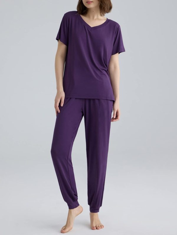 Latuza Women's Viscose Jogger Pants Lounge Pajamas Set - Image 2