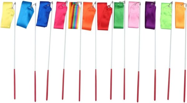 12pcs Rhythmic Ribbon Rhythm Gymnastics Ribbon Gymnastics Equipment for - Image 5
