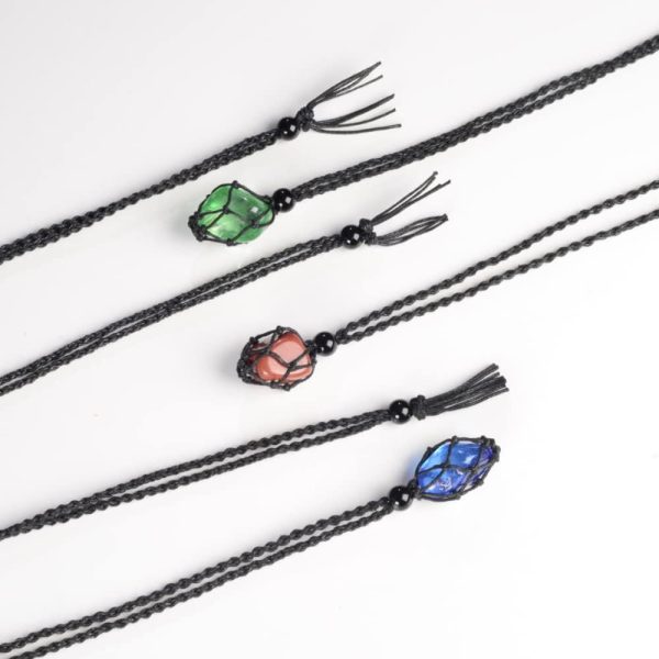 Anjiucc 18 Pieces Black Necklace Cord Empty Stone Holder Empty Necklace - Image 5