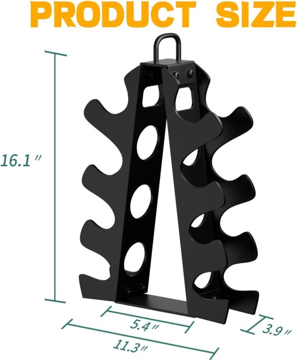 Weight Rack for Home Gym, OKUGAFIT 4 Tier Compact A-Frame Dumbbell Rack - Image 5