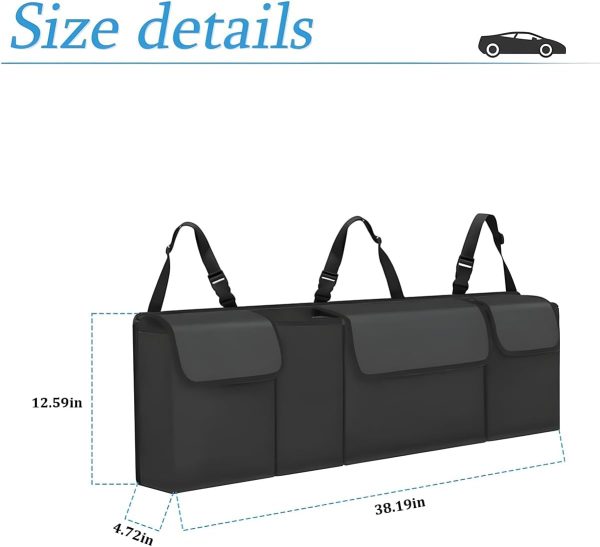 Car Trunk Organizer and Storage, Backseat Hanging Organizer for SUV, Truck, - Image 2