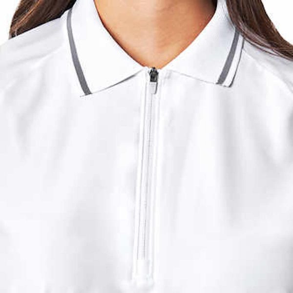 Mondetta Women's Active 1/4-Zip Short Sleeve Mesh Polo Shirt - Image 3