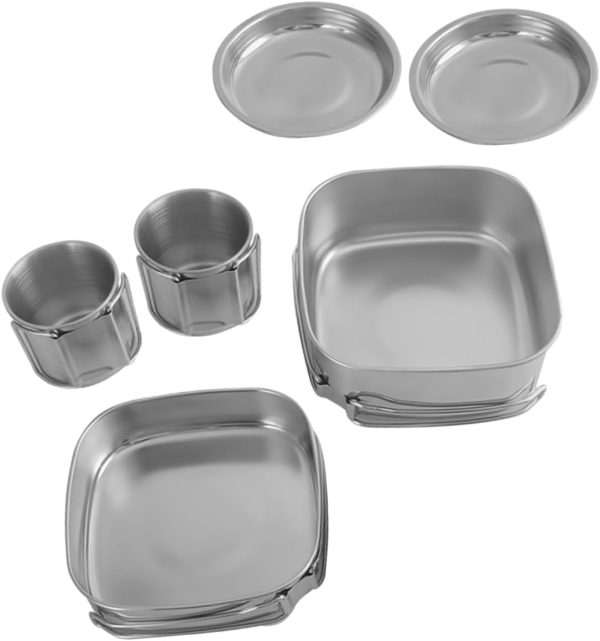 POPETPOP Travel Picnic Cookware Stainless Camping Cookware Non Kitchen - Image 8
