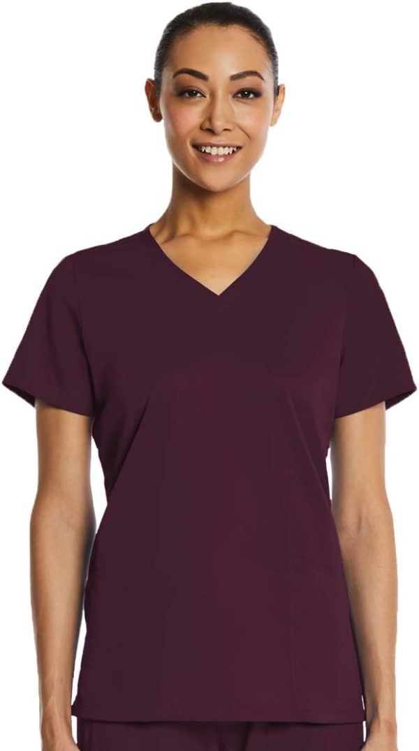 Scrubs for Women Set 6 Pocket 4-Way Stretch V-Neck and Semi-Tapered Pant - Image 2