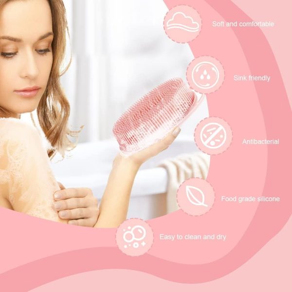 Soft Silicone Body Scrubber 2 PCS Silicone Body Shower, Silicone Loofah 2 - Image 4
