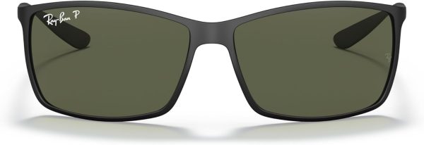 Ray-Ban Men's RB4179 Liteforce Square Sunglasses, Matte Black/Polarized - Image 3