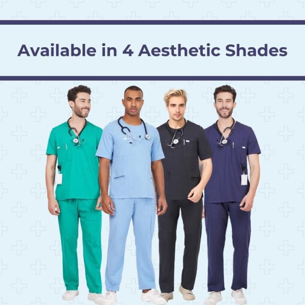 MIKAL Bottom Scrub for Men, Regular Fit with 7 Pockets, Super Soft Cotton - Image 7