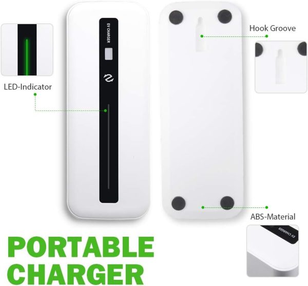 Morec 15A EV Charger Level 1 NEMA5-15P ev Charging Cable 100V-120V Portable - Image 2