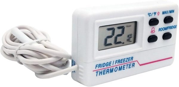 Digital Refrigerator Indoor Outdoor Temperature Gauge LCD Fridge Freezer - Image 3