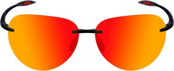 JULI Sports Sunglasses for Men Women Tr90 Rimless Frame for Running Fishing - Image 2