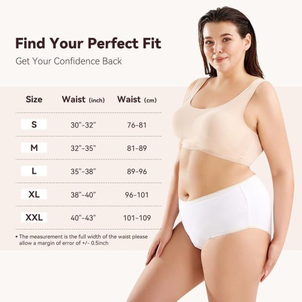 Incontinence Underwear for Women 6 PCS Women’s Incontinence Briefs Washable - Image 5
