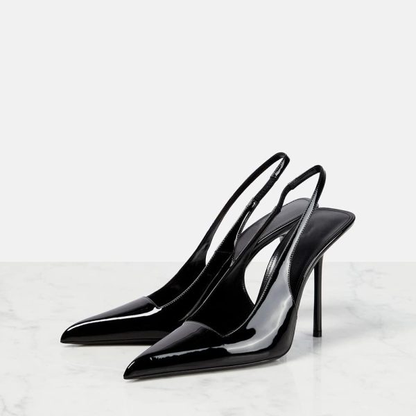 THESHY Women's Pointed Toe High Stiletto Heels Slingback Stretch Slip-on - Image 3