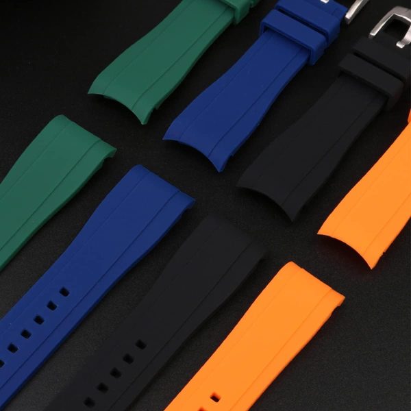 Dexter Top Grade Silicone Curved Lug End Watch Strap- Watch Bands For Men & - Image 9