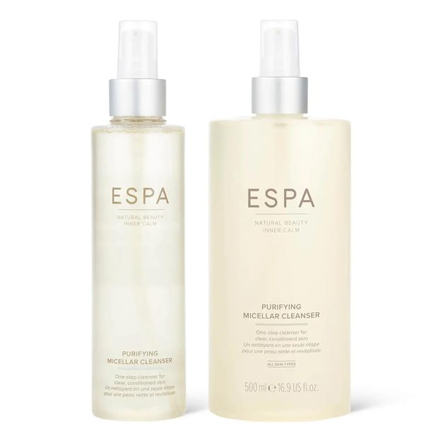 ESPA | Purifying Micellar Cleanser | Supersize | 500ml |Hyaluronic Acid | - Image 2