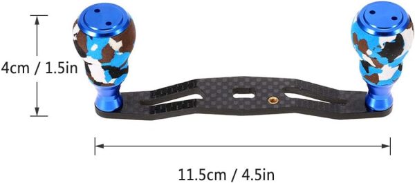 Lixada Carbon Fiber Fishing Reel Handle Baitcasting Trolling Reel Rocker - Image 5