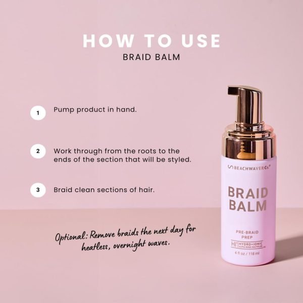 The Beachwaver Co. Braid Balm Pre-Braid Prep - Frizz-Taming Hair Primer for - Image 3