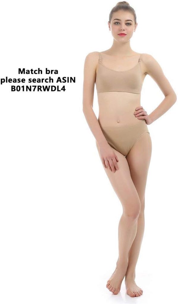iMucci Professional Girl Ballet Nude Dance Briefs Women - Beige Velvet - Image 3