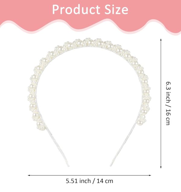 Pearl Headband for Girls, White Pearl Headband, Girls Pearl Headband, - Image 3