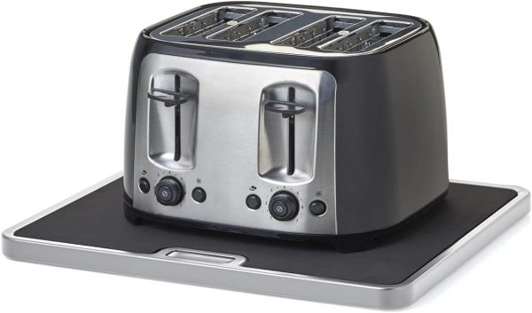 Nifty Large Appliance Rolling Tray - Silver, Home Kitchen Counter - Image 7
