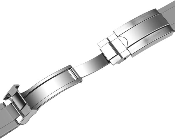 Juntan 20mm 22mm Curved End Rubber Watch Band, Tapered Silicone Curved - Image 4