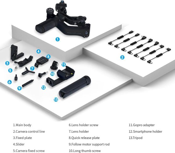 Feiyu SCORP-Mini-2 Handheld Gimbal 3-Axis Stabilizer w/AI Tracking for - Image 6