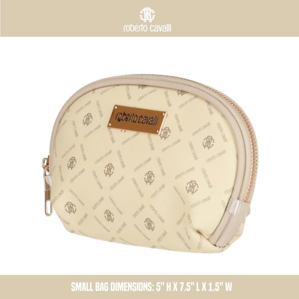 ROBERTO CAVALLI PU Leather 3 Piece Makeup Bag Set, Travel Toiletry Bag, - Image 7