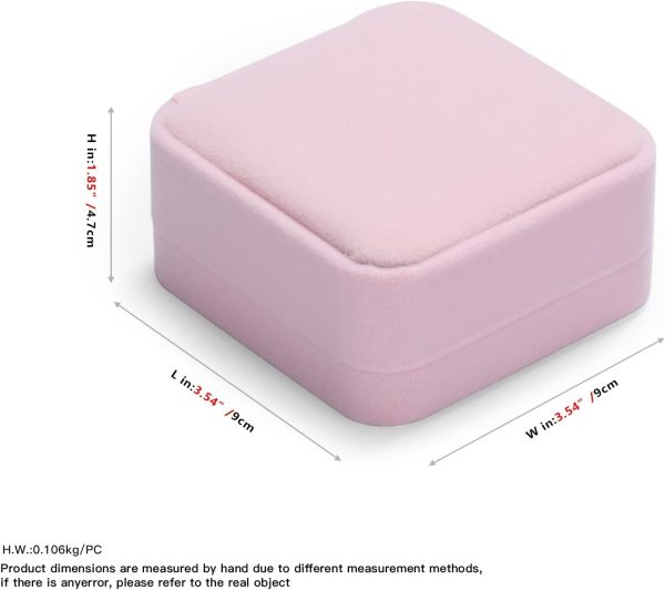 Oirlv Pink Velvet Bangle/Bracelet Gift Box Jewelry Storage Box Accessories - Image 8