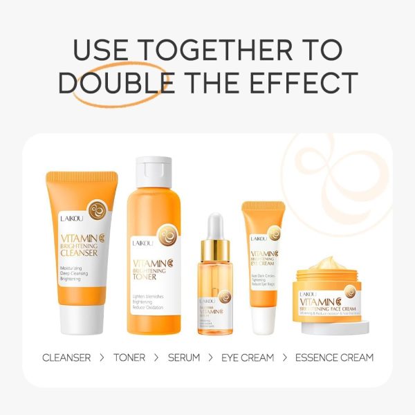 Vitamin C Skincare Set, Moisturizing Face Skin Care Kit with Facial - Image 6