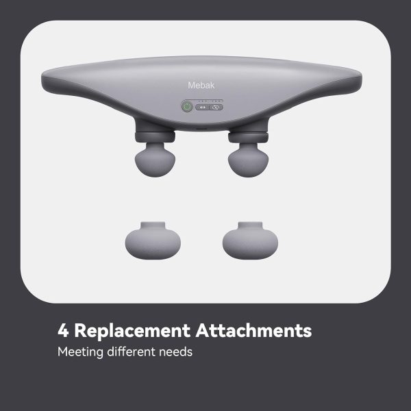 Mebak Massage Gun 4 Heads, 4X More Efficient Pain Relief Massager with - Image 7