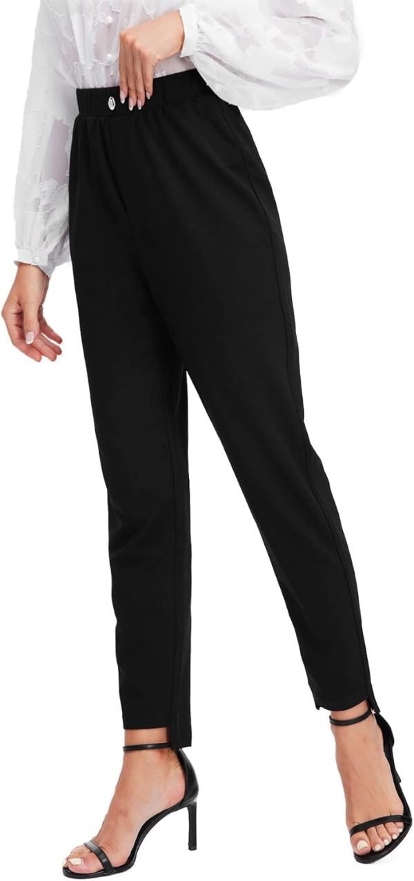 SweatyRocks Women's Basic Leggings Stretchy Slim Elastic High Waist Work - Image 3