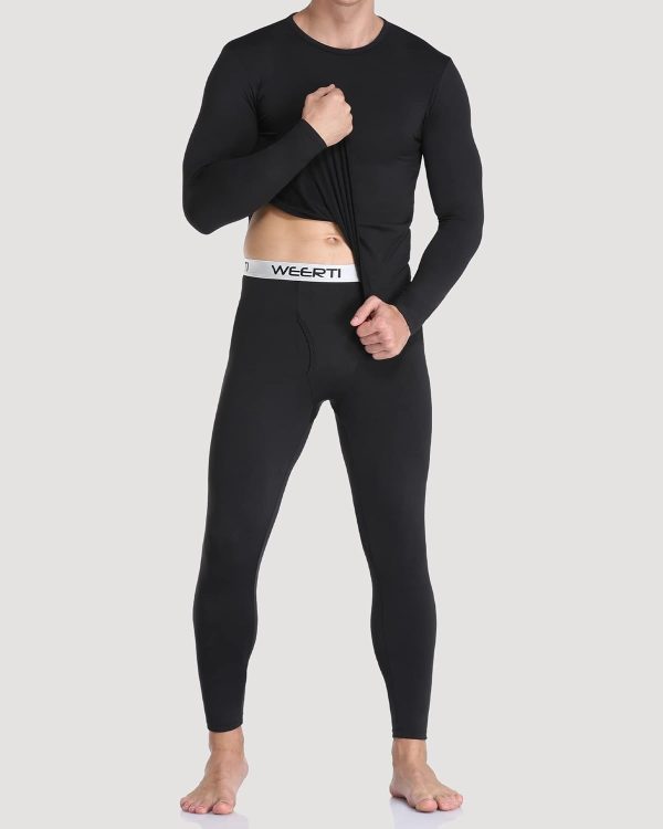 WEERTI Thermal Underwear for Men Long Johns with Fleece Lined, Base Layer - Image 2